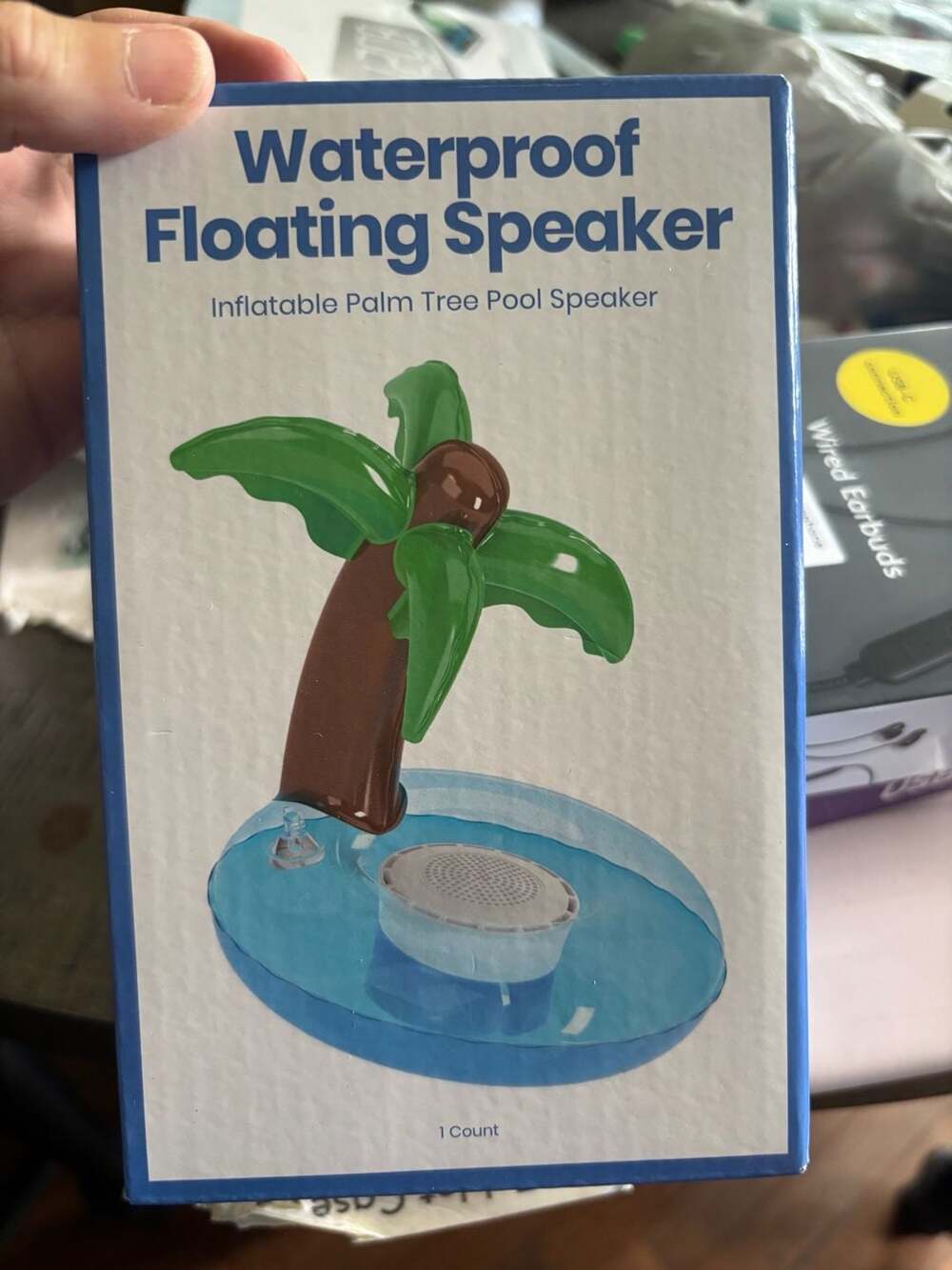 Chug Inc. Waterproof Floating Speaker Inflatable Palm Tree Pool Speaker